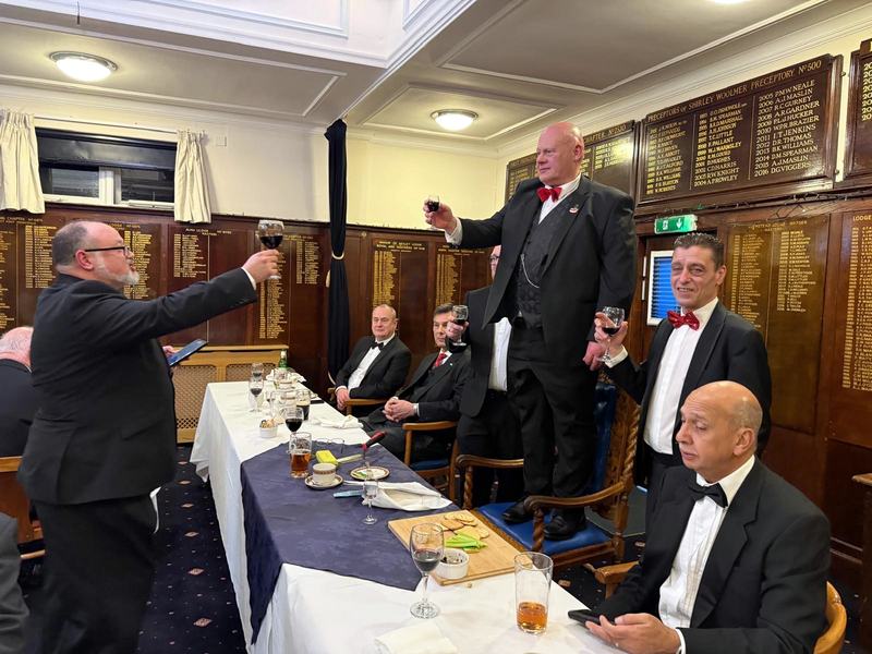A toast at the Festive Board